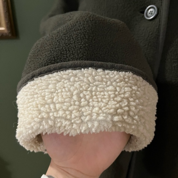 Vintage Green Fleece and Sherpa Jacket - Picture 3 of 4